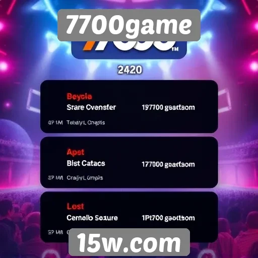 Eventos e torneios programados no 7700game